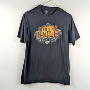 J!NX Path of Exile Ascendancy Mens Medium Graphic Tee Faded Black Gaming Shirt
